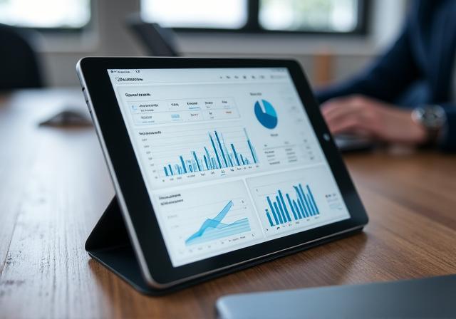 FinTech analyst using automated dashboard